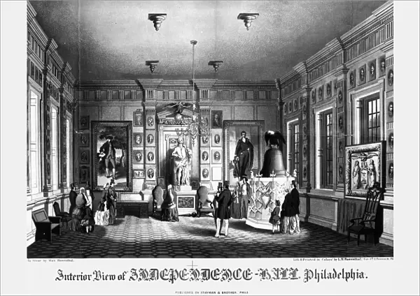 INDEPENDENCE HALL, c1860. Interior view of the State House (Independence Hall) in Philadelphia