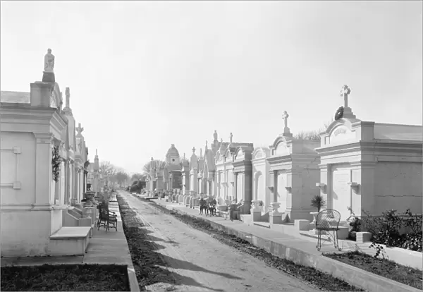 NEW ORLEANS: CEMETERY. A view of Metairie Cemetery in New Orleans, Louisiana