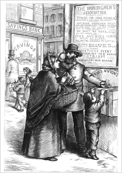 NAST: LABOR UNION, 1871. The Workingmans Mite