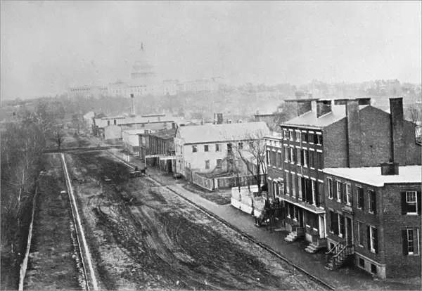 WASHINGTON, D. C. 1865. A view looking northeast up Maryland Avenue towards the U