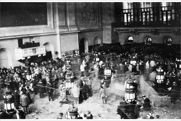 NY STOCK EXCHANGE, c1907. The floor of the New York Stock Exchange in New York City