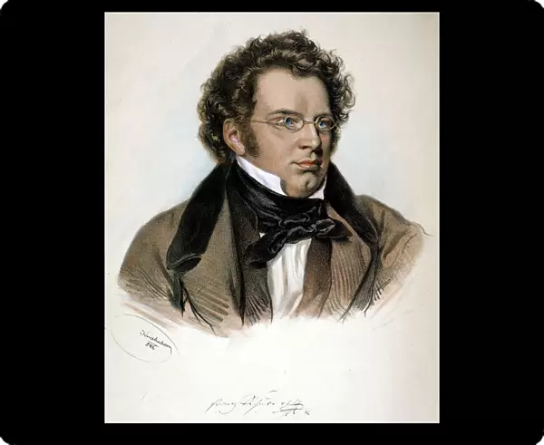 FRANZ PETER SCHUBERT (1797-1828): lithograph by Joseph Kriehuber (1800-1876)