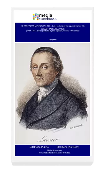 JOHANN KASPAR LAVATER (1741-1801). Swiss poet and mystic: aquatint, French, 19th