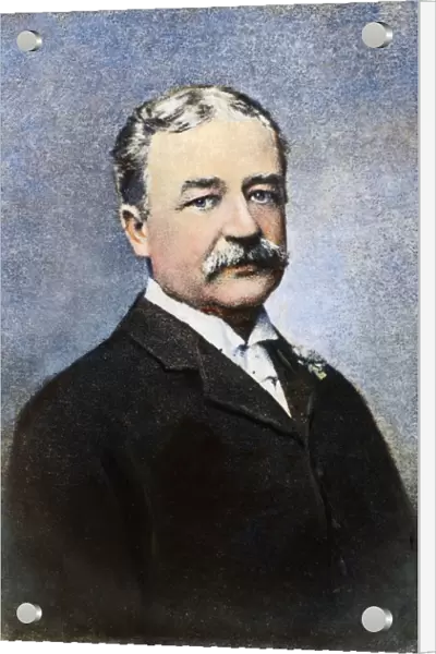 aRON MONTGOMERY WARD (1843-1913). American merchant. Oil over a photograph