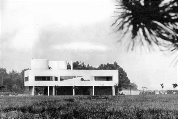 THE VILLA SAVOYE. Poissy, France (1929-31), designed by Le Corbusier, the assumed