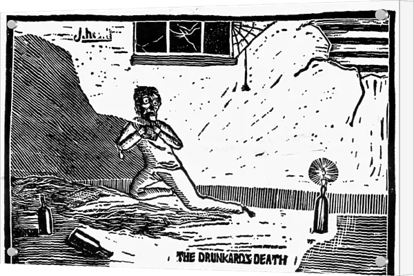DRINKING, 1925. The Drunkards Death. Illustration by John Held, Jr