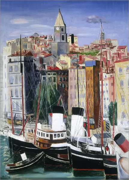 KISLING: MARSEILLES, c1920. The Marseilles Harbor