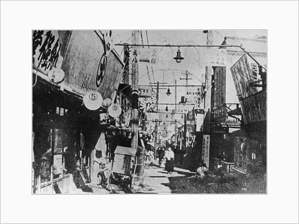 KOREA: SEOUL, 1920s. Myongdong, the busiest street in Seoul, Korea, photographed