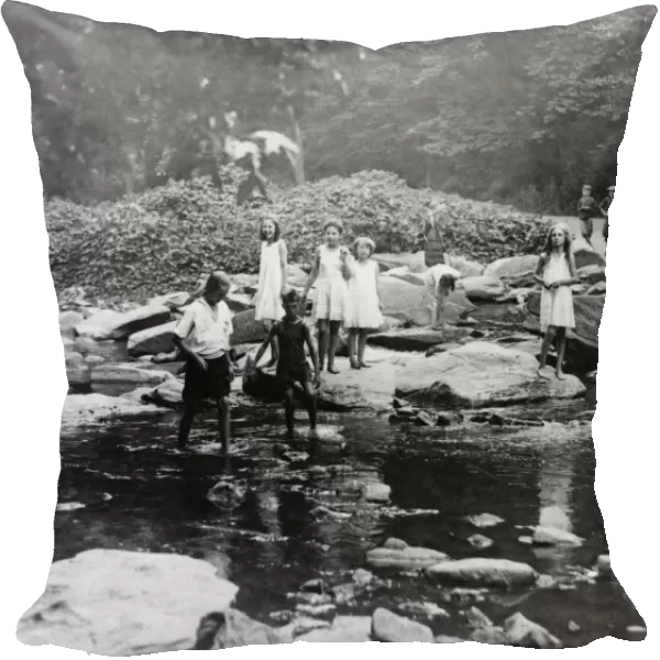 ROCK CREEK: WADING. Children wading in Rock Creek Park, a tributary of the Potomac River