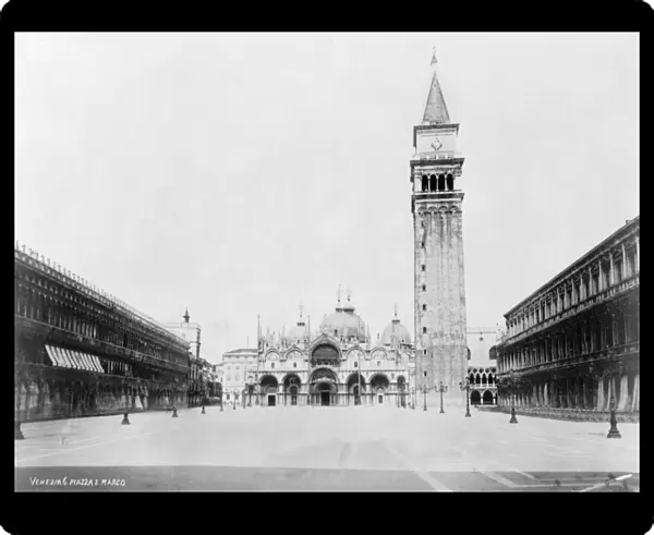 VENICE: ST. MARKs SQUARE. View of St. Marks Square in Venice, Italy, with St