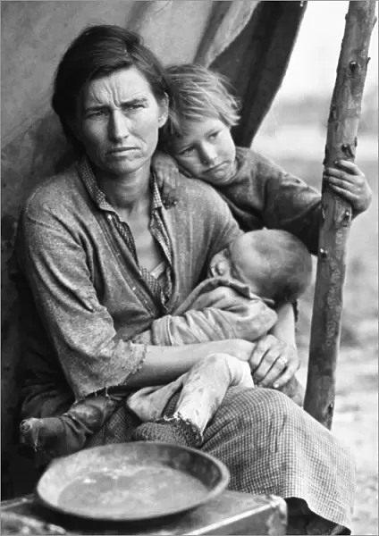 MIGRANT MOTHER, 1936. Florence Thompson, a 32-year-old migrant worker and mother of seven