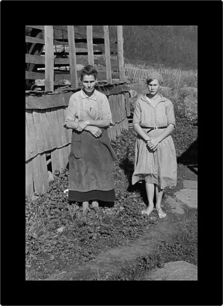 VIRGINIA: WOMEN, 1935. Two women on a farm in Shenandoah National Park, Virginia