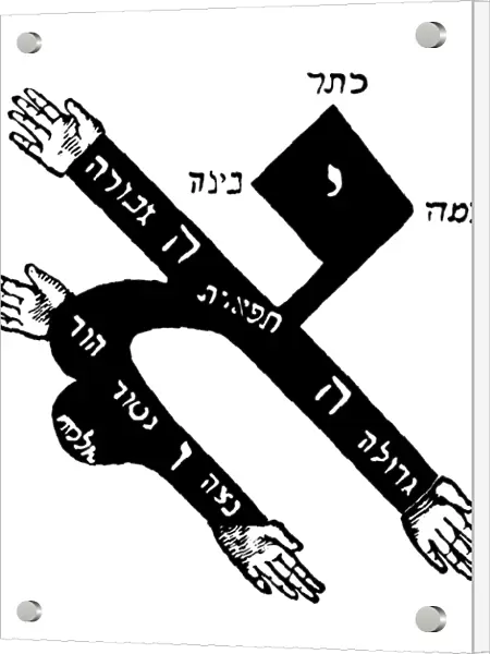 CABALISTIC SYMBOL. Ideogram of the Letter Aleph