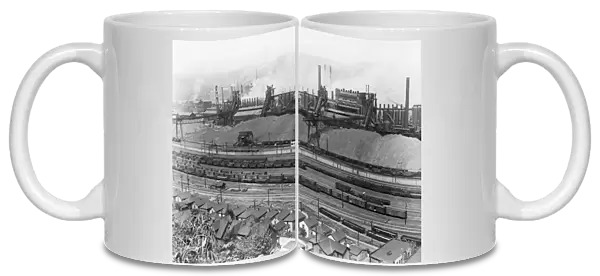 STEEL MILL, 1938. Steel Company, along the Ohio River, in Aliquippa, Pennsylvania