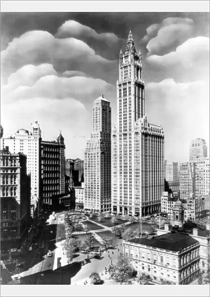 WOOLWORTH BUILDING, 1939. The Woolworth Building, New York City, the worlds tallest