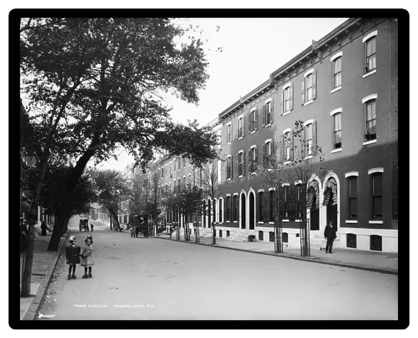 PHILADELPHIA: ROW HOUSE. A view of the row houses on Park Avenue in Philadelphia, Pennsylvania