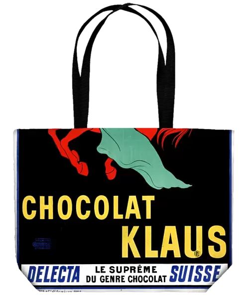 AD: CHOCOLATE, 1903. French ad for Chocolat Klaus. Lithograph by Leonetto Capiello