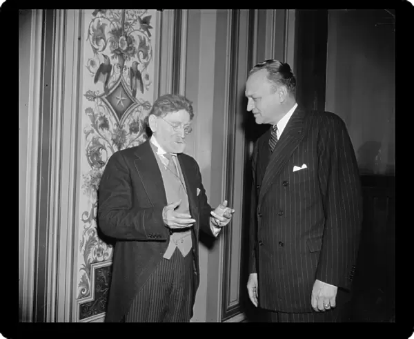 LEWIS & LUCAS, c1938. Senators J. Hamilton Lewis and Scott Lucas, both from Illinois