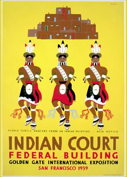 POSTER: ART EXHIBITION. Poster for the Indian Court exhibit at the Golden Gate