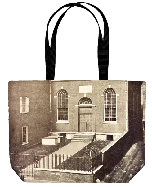 PHILADELPHIA, c1855. The Associate Presbyterian Church on Spruce Street in Philadelphia