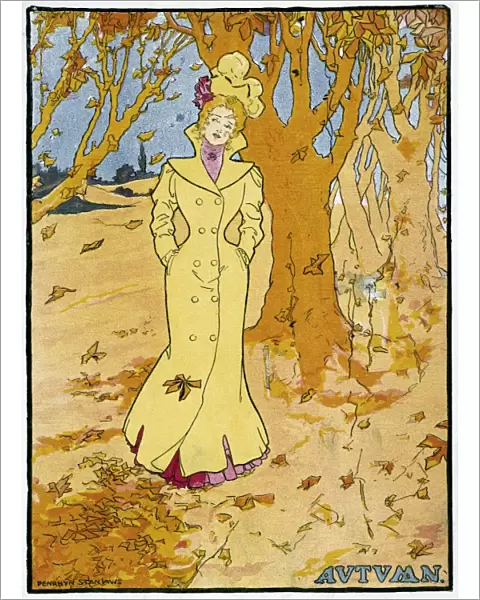 POSTER: AUTUMN, 1907. Autumn. Poster by Penrhyn Stanlaws, 1907
