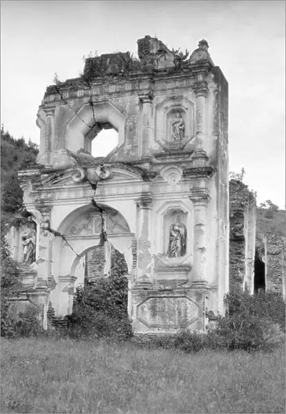 RUINS, c1920. Ruins of a church or monastery, probably in Guatemala. Photograph by Arnold Genthe