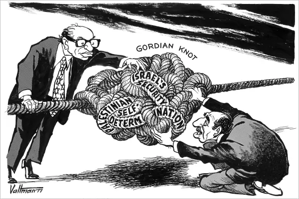 CARTOON: GORDIAN KNOT, 1977. Agreed - not to use the sword