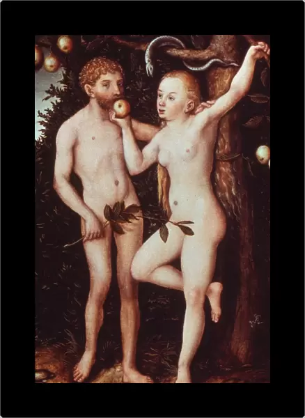 CRANACH: ADAM AND EVE. Painting by Lucas Cranach (1472-1553)