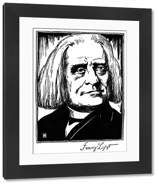 FRANZ LISZT (1811-1886). Hungarian pianist and composer. Drawing, c1932, by Samuel Nisenson