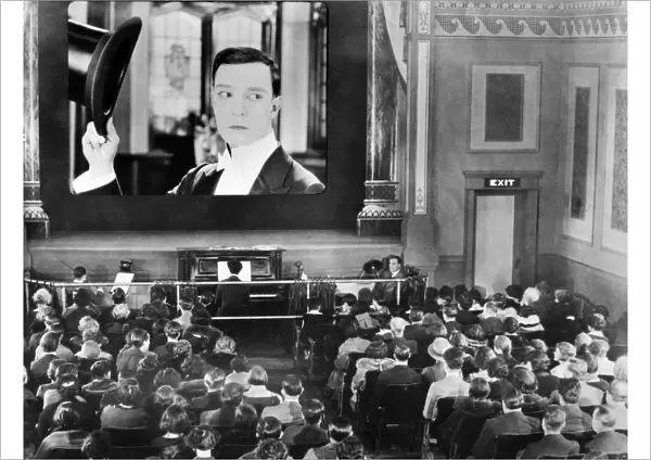 MOVIE THEATER, 1920s. Interior of an unidentified New York City motion picture theatre showing a film with Buster Keaton, 1920s