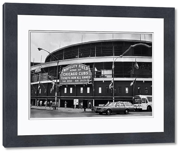 CHICAGO: WRIGLEY FIELD. Wrigley Field baseball stadium in Chicago, Illinois, 1981