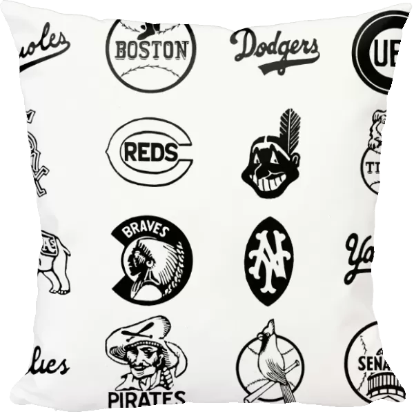 BASEBALL LOGOS. Various logos of American baseball teams, c1955