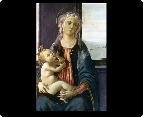 BOTTICELLI: MADONNA & CHILD. Sandro Botticelli (1445-1510): Madonna of the Sea. Painting on wood