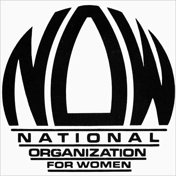 WOMENs RIGHTS: NOW LOGO. Official logo of the National Organization for Women (NOW), an American womens rights organization founded in 1966
