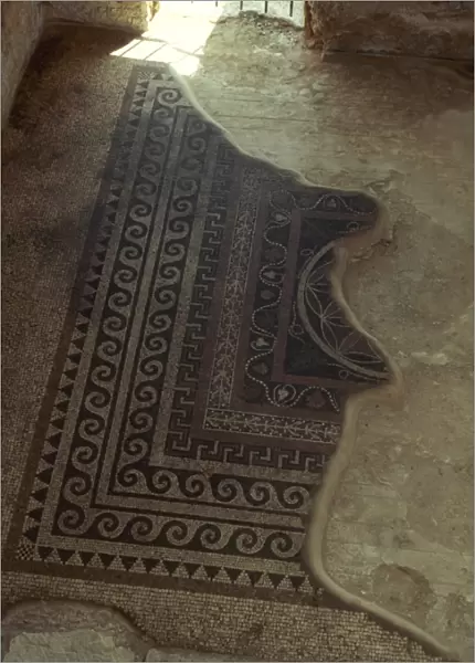 HOLY LAND: MASADA. Mosaic floor in King Herod the Greats Western Palace