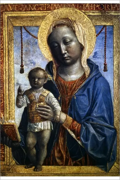 MADONNA OF THE BOOK. Panel, c1480, by Vincenzo Foppa