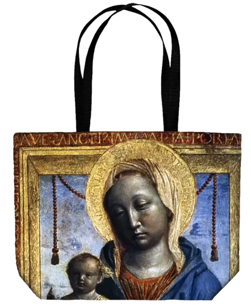MADONNA OF THE BOOK. Panel, c1480, by Vincenzo Foppa
