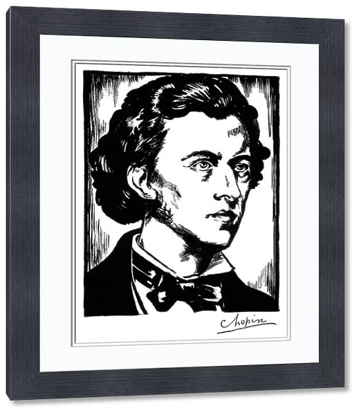 FREDERIC CHOPIN (1810-1849). Polish composer and pianist. Drawing, c1932, by Samuel Nisenson