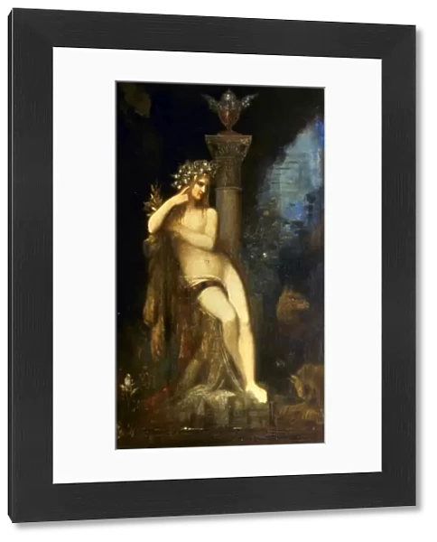 MOREAU: FAIRY WITH GRIFFINS. Oil on canvas by Gustave Moreau