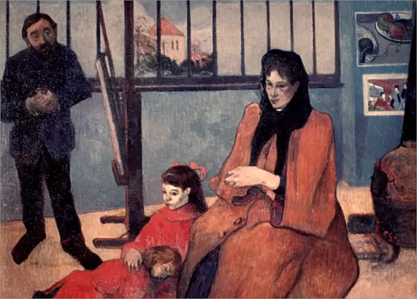 GAUGUIN: FAMILY, 1889. Paul Gauguin: The Schuffenecker Family. Canvas, 1889