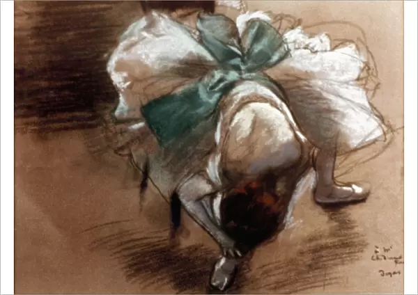 EDGAR DEGAS: DANCER. Oil on canvas