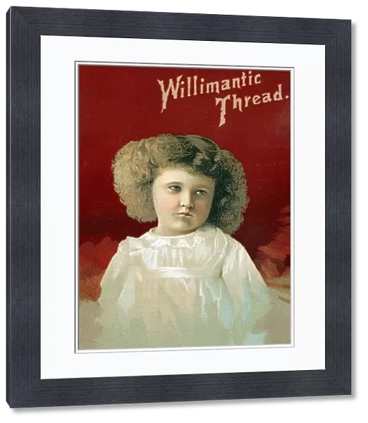 THREAD TRADE CARD, c1880. Willimantic Thread. American merchants trade card, c1880
