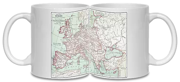 MAP OF EUROPE, c1812. A 19th century German map of Europe during the reign of Napoleon I