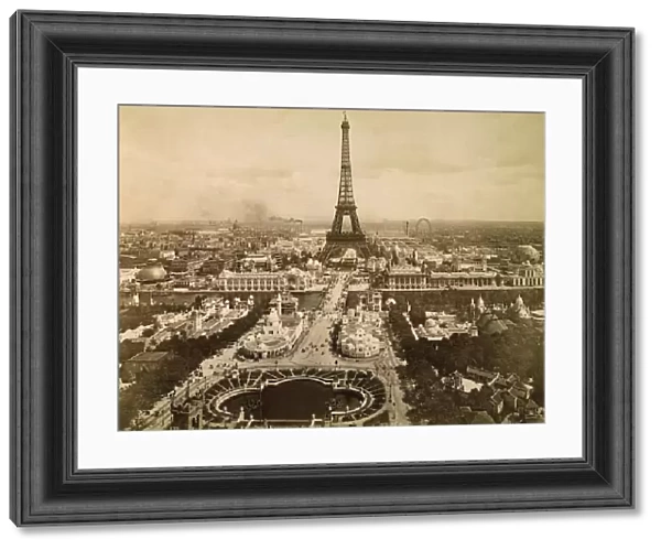 EIFFEL TOWER, PARIS, 1900. Contemporary photograph of the Eiffel Tower dominating the International Exposition of 1900 in Paris