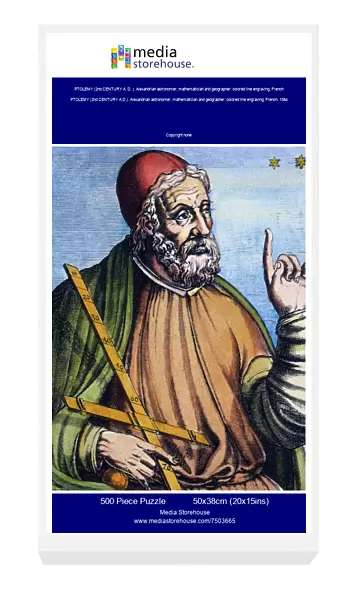 PTOLEMY (2nd CENTURY A. D. ). Alexandrian astronomer, mathematician and geographer: colored line engraving, French, 1584