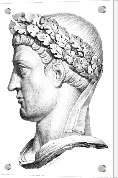 CONSTANTINE I (d. 337). Constantine the Great. Roman emperor, 306-337. Steel engraving, 19th century