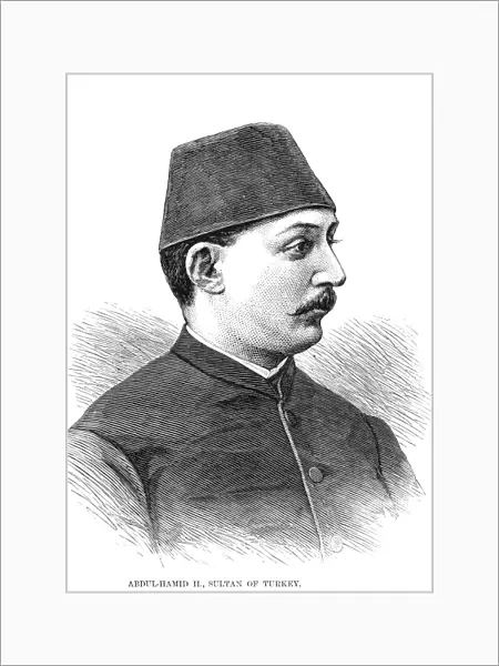 ABDUL HAMID II (1842-1918). Sultan of Turkey (1876-1909). Wood engraving, English, 1876