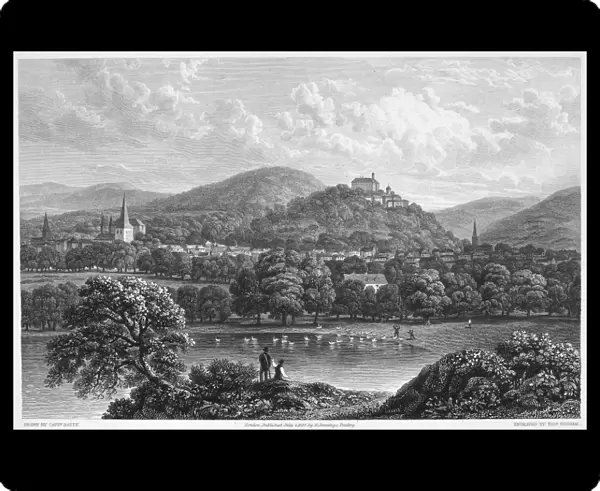 GERMANY: WERNIGERODE. A view of Wernigerode, Germany. Steel engraving, 1827, after a drawing by Robert Batty