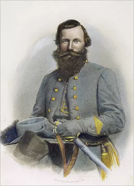 JAMES E. B. JEB STUART (1833-1864). American army officer: steel engraving, 19th century