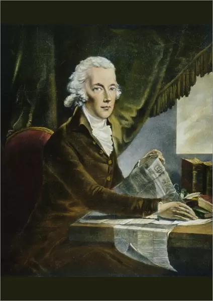 WILLIAM PITT (1759-1806). English politician: contemporary mezzotint after Karl Anton Hickel